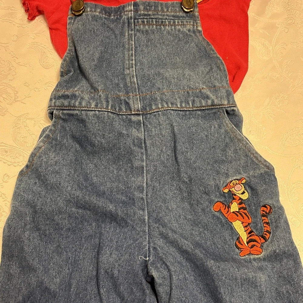Vintage Winnie the Pooh With Tigger 2T‎ Overalls And 24 Months Shirt
